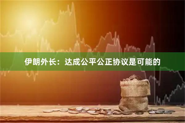 伊朗外长：达成公平公正协议是可能的